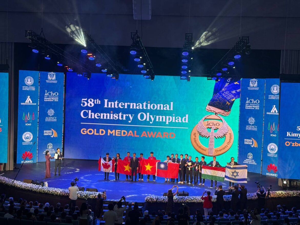 58-XALQARO KIMYO OLIMPIADASI YAKUNLANDI: O‘ZBEKISTONLIK O‘QUVCHILARDAN 4 TA MEDAL — 1 TA OLTIN VA 3 TA KUMUSH